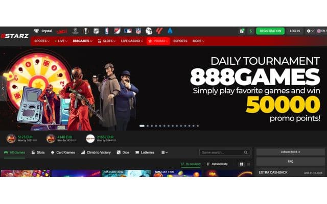 888Starz screenshot