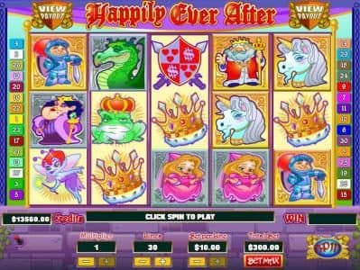 Main game board featuring five reels and 30 paylines with a jacjpot max payout