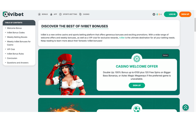 Ivibet screenshot