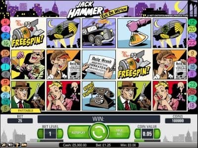Jack Hammer slot game board