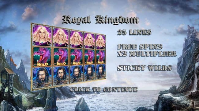 Game features include: 25 Lines, Free Spins with 2x Multiplier and Sticky Wilds