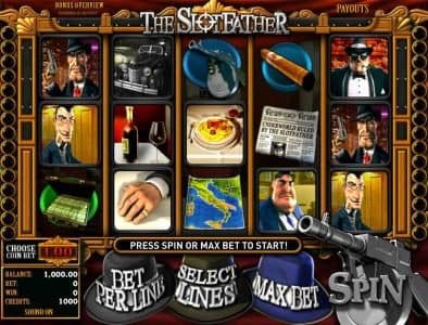 main game board featuring five reels and thirty paylines