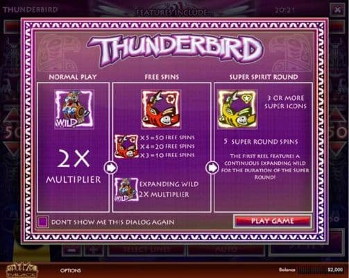 Game features a Wild 2x Multiplier, Free Spins with Expanding Wild 2x Multiplier and Super Round Spins.